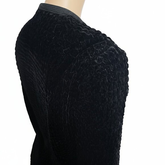 Authentic Chanel Creations Vintage Black Cardigan Jacket Silk Lining Womens 6 - Picture 11 of 14